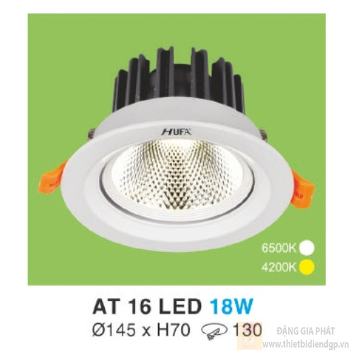 Đèn led downlight hợp kim nhôm cao cấp Ø145*H70-18W, khoét lỗ Ø130