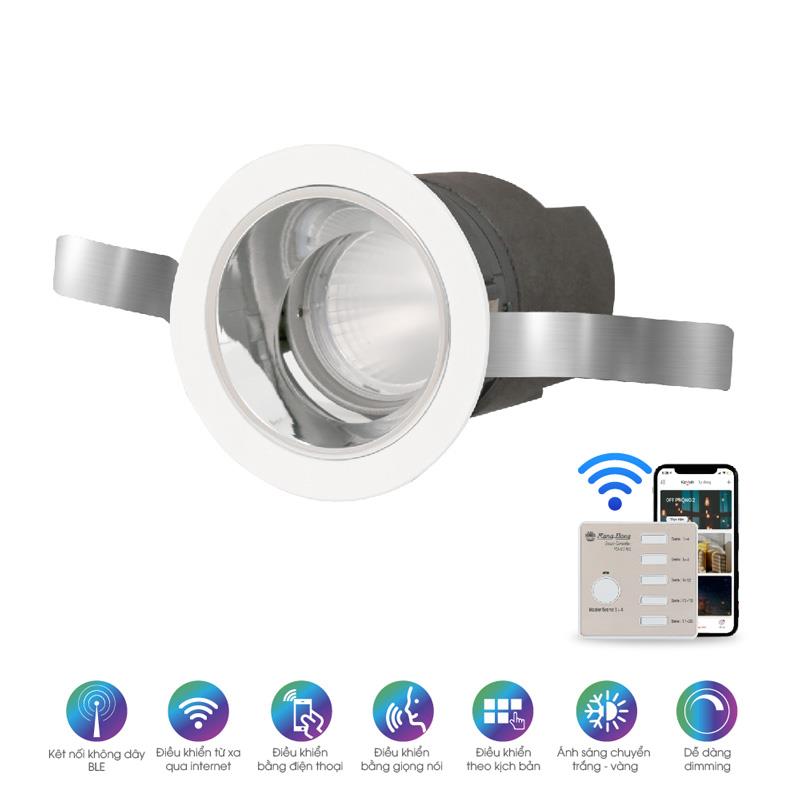 Đèn LED âm trần Downlight Xoay góc Model: AT18.BLE