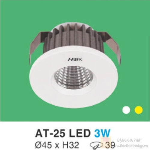 Đèn led downlight hợp kim nhôm cao cấp Ø45*H32-3W, khoét lỗ Ø39