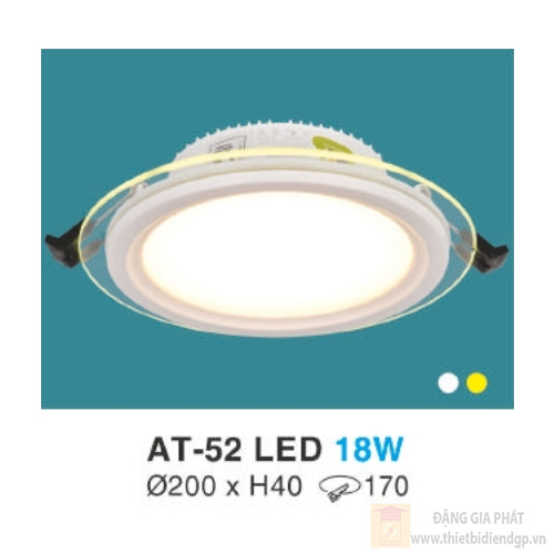 Đèn âm trần kiếng tròn 18W