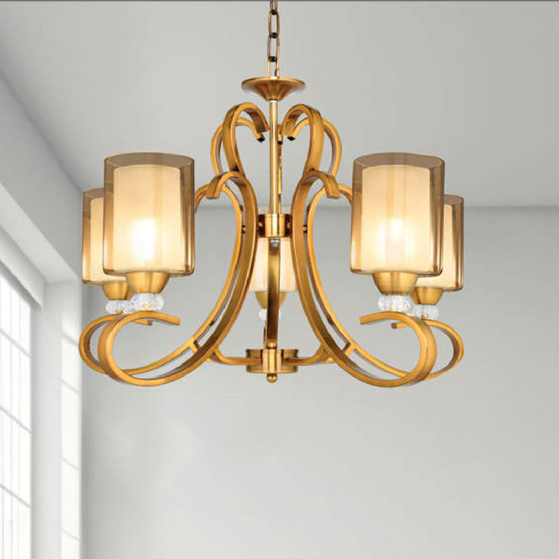 Đèn chùm thủy tinh Andora Ø620 x H500 + 500 E27 x 5