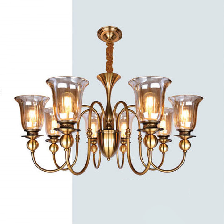 Đèn chùm thủy tinh Andora Ø800 x H500 + 500 E27 x 8