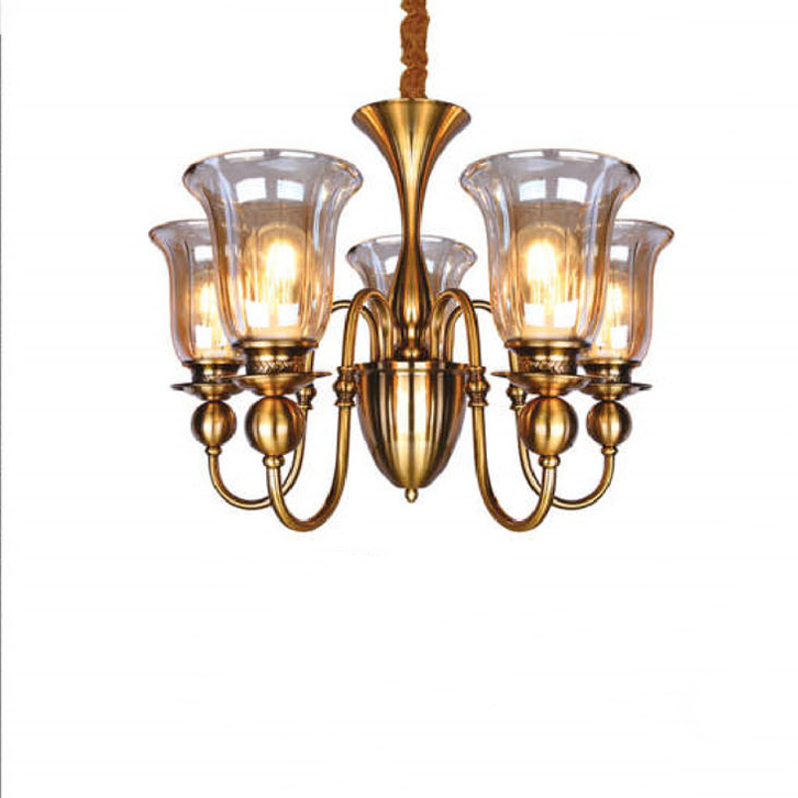 Đèn chùm thủy tinh Andora Ø600 x H500 + 500 E27 x 5