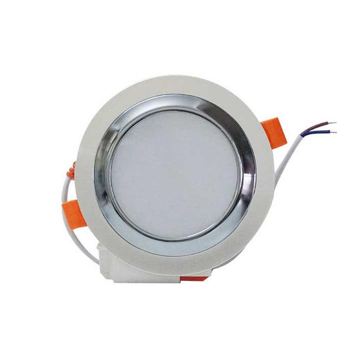 Đèn âm trần luxury plus viền bạc 6W