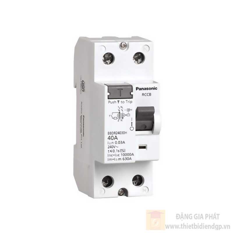 Cầu dao chống rò RCCB Panasonic 2P-30mA