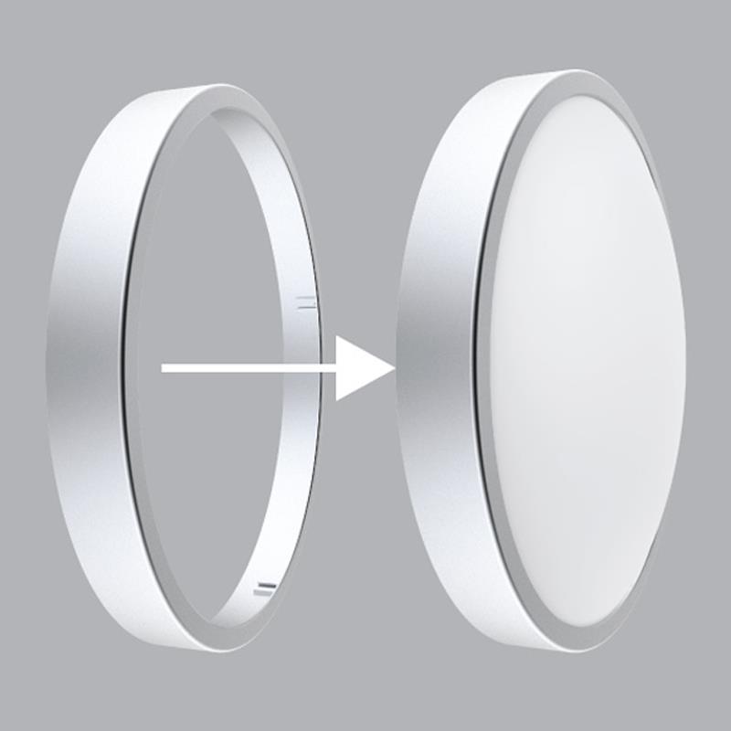 Viền đèn led ốp trần màu xám bạc 20W-30W