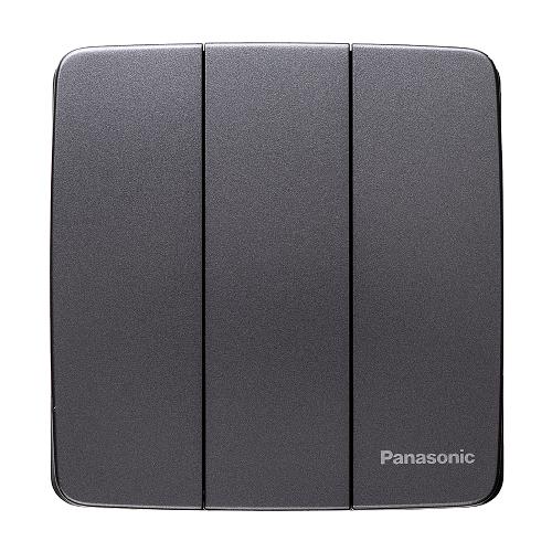 Bộ 3 công tắc B Panasonic WMT505MYH-VN 1 chiều, cắm nhanh, 16A, màu xám ánh kim