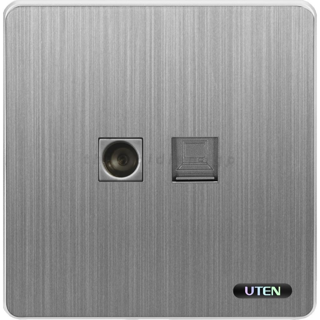 Bộ ổ cắm tivi, mạng S300 UTEN
