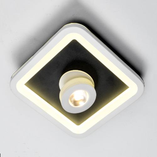 Đèn ốp trần vuông trang trí Ø220*H55, 12W+5W
