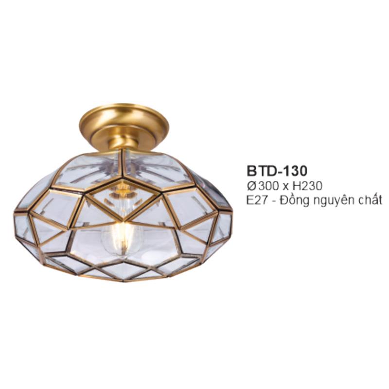 Đèn ốp trần đồng nguyên chất Ø300*H230 - E27