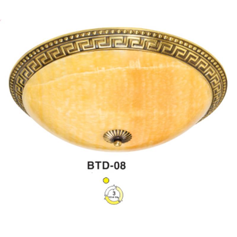 Đèn ốp trần đồng nguyên chất Ø370, LED 18W*2 - Ánh Sáng Vàng