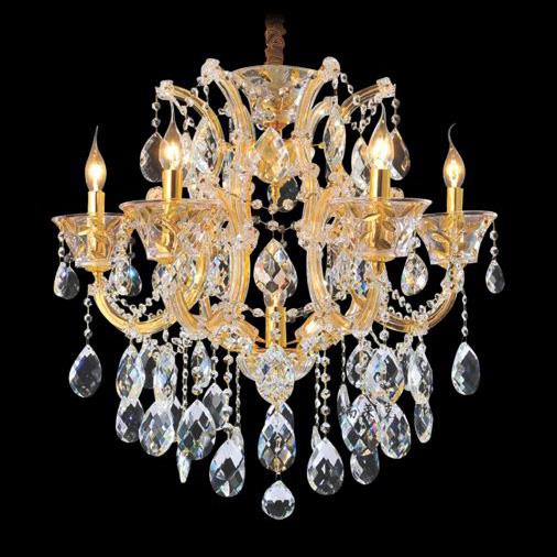 Đèn Chùm Pha Lê Nến Crystal K9 - Ø700*H650 - E14*6