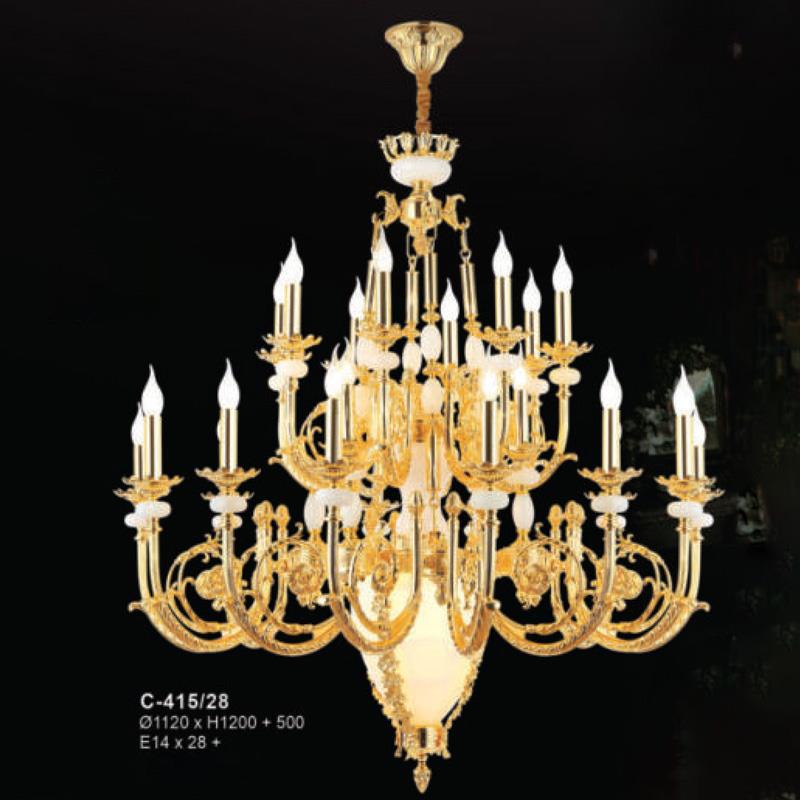 Đèn chùm nến Ø1120*H1200 + 500 - E14*28 +