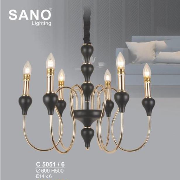 Đèn chùm nến Sano Ø600*H500, E14*L6
