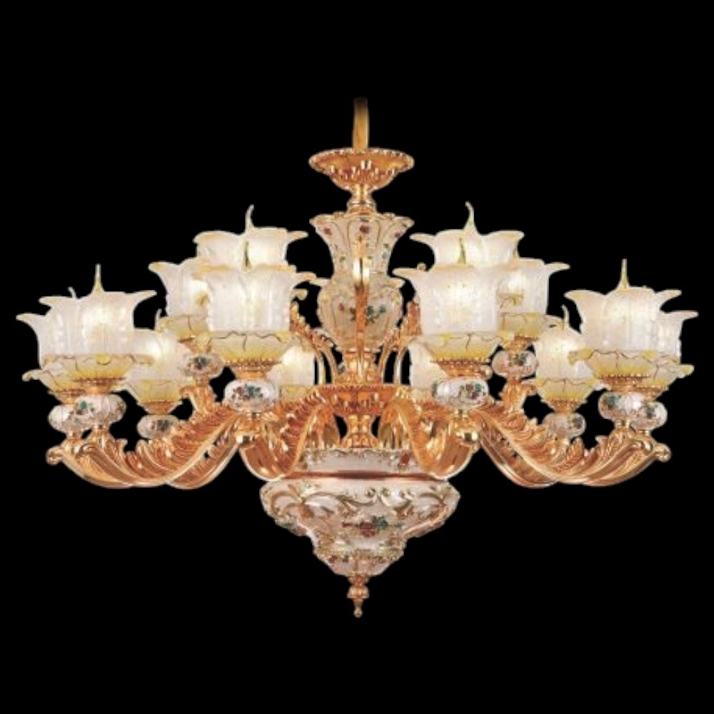 Đèn Chùm Hoa Văn Cổ Điển Ø980xH800