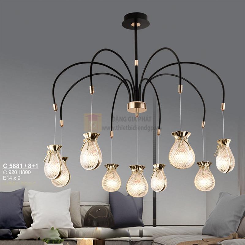 Đèn chùm trang trí Sano - E14*9 - Ø920*H800