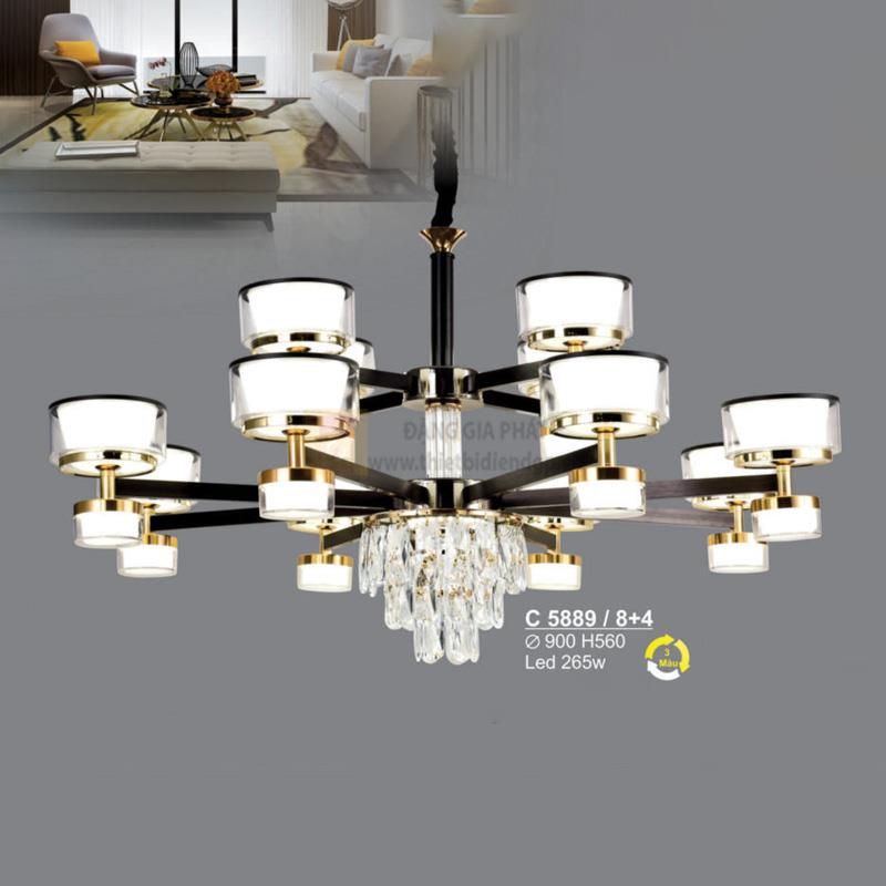 Đèn chùm Sano Led 265W - Ø900*H560 - 3 màu ánh sáng