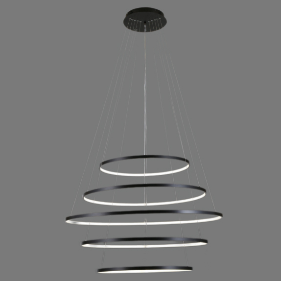 Đèn treo trang trí Slister Ø600+800+1000+800+600mm - LED 238W*2 - 3 CĐ