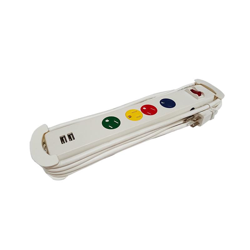 Ổ cắm kéo dài LiOa tiêu chuẩn Mỹ-Nhật, 4 ổ cắm 3 mét