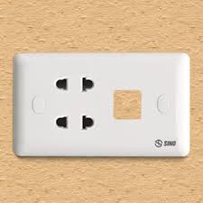 2 Ổ cắm 2 chấu 16A với 1 lỗ