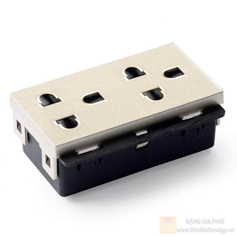 Ổ cắm 3 chấu đôi liền size L