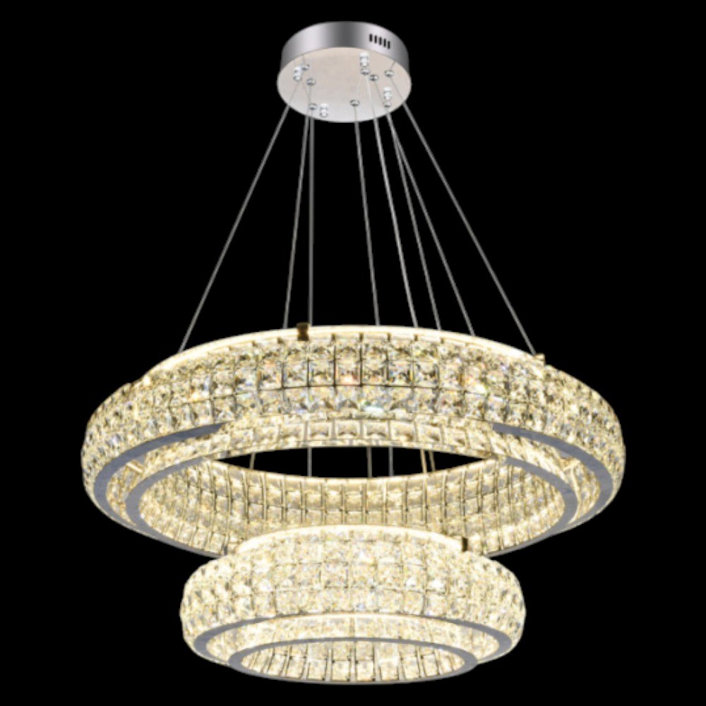 Đèn thả pha lê Andora Ø800*H350+1500 - LED 130W - 3 chế độ