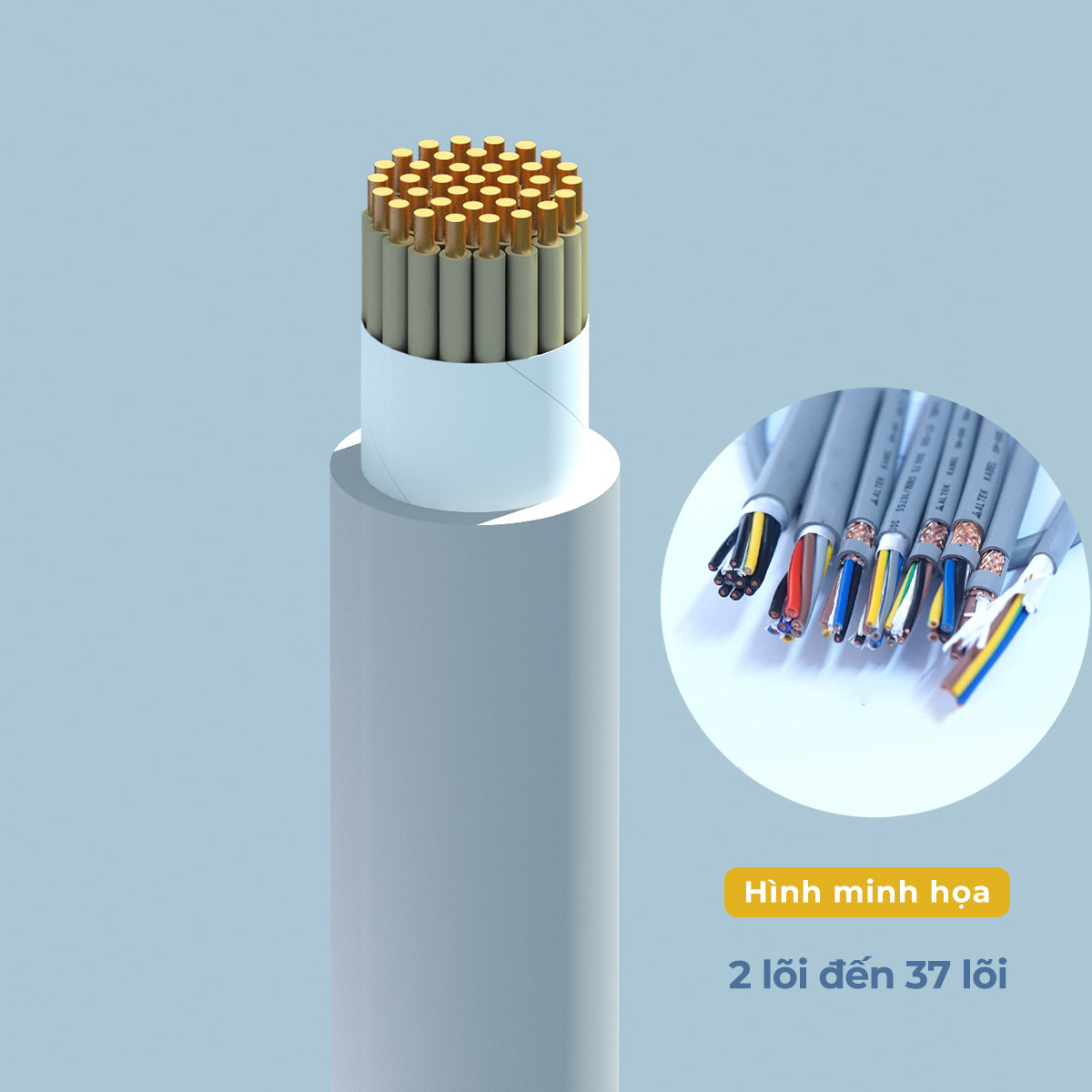 Cáp điều khiển ruột đồng DVV LiOA 8 lõi
