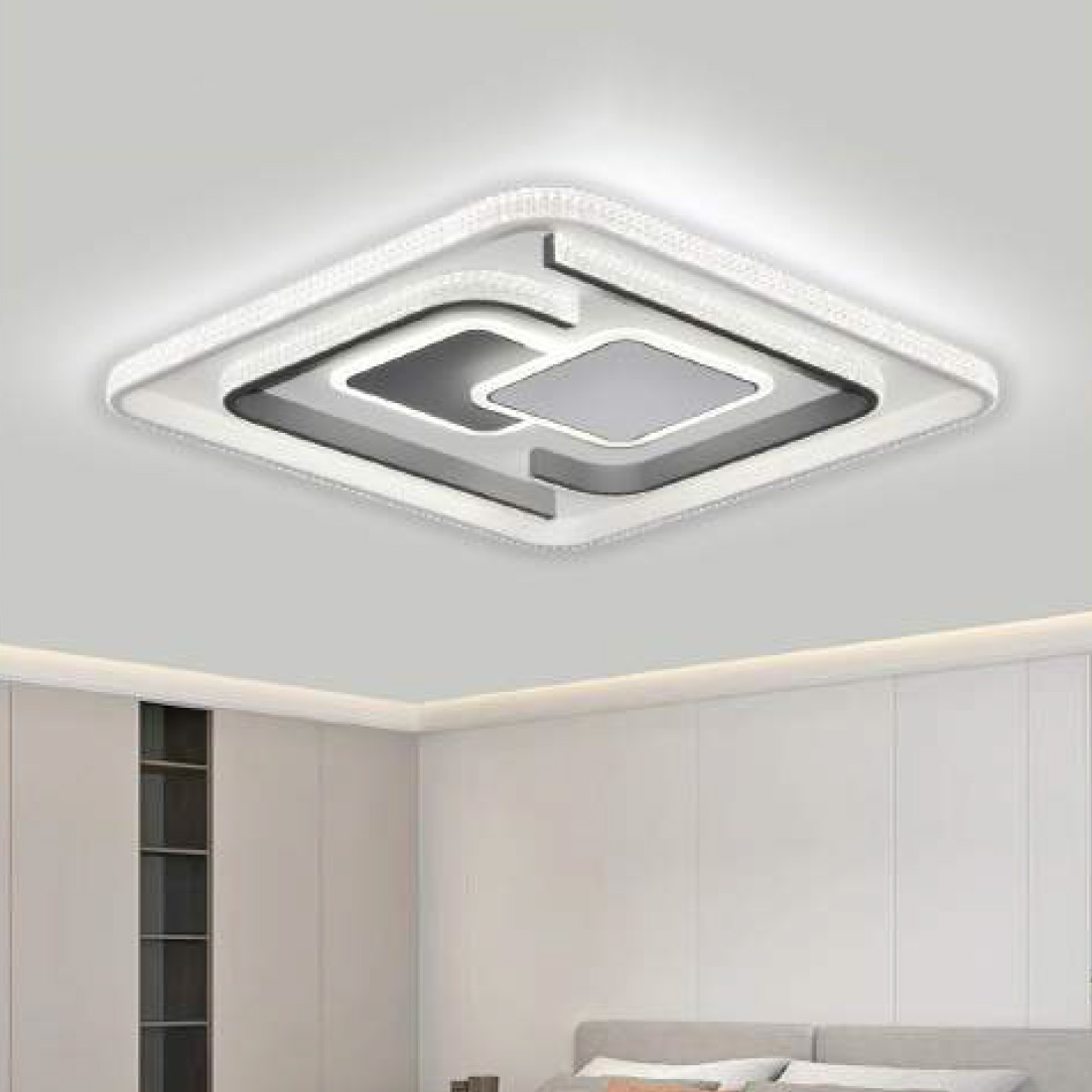 Đèn mâm vuông Veronia Ø630*H130 - ánh sáng 3 CĐ