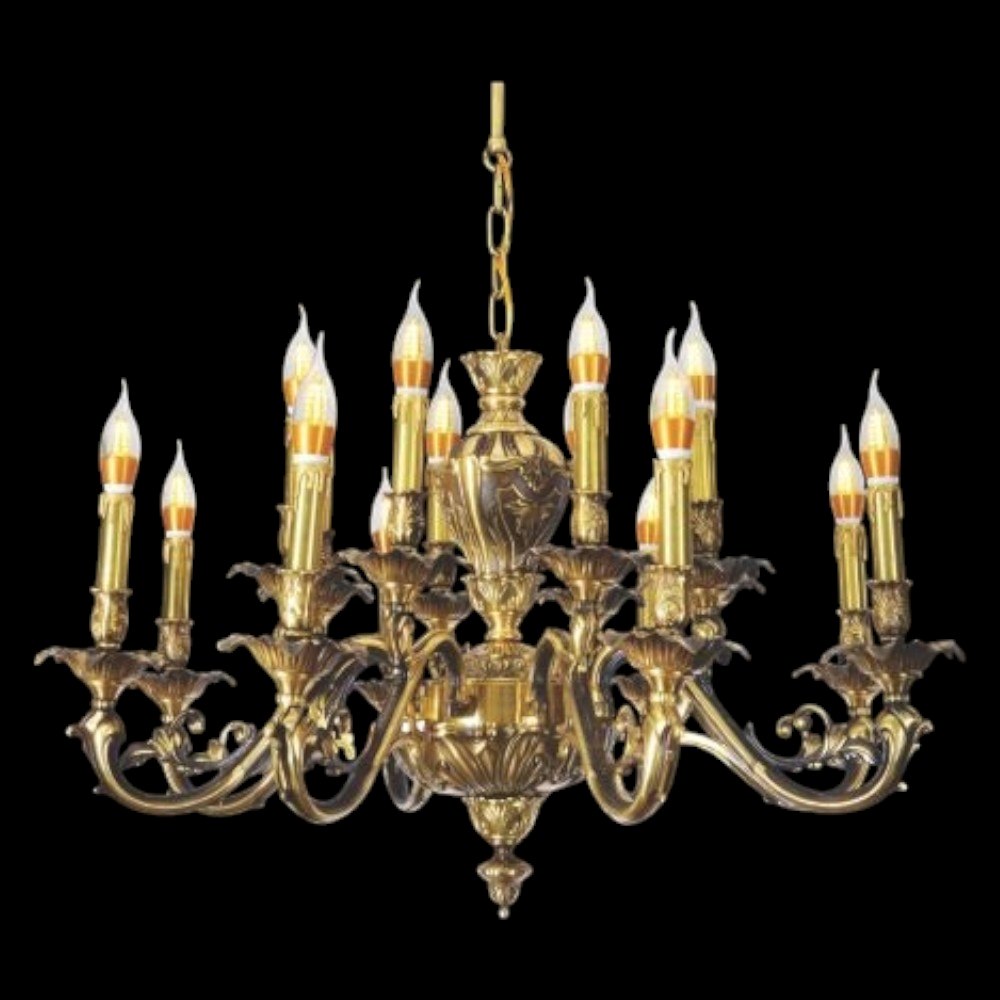 Đèn Chùm Đồng nguyên chất Euroto Ø850 x H500 - E14*16