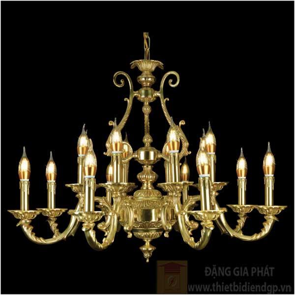 Đèn chùm đồng Ø820*H600+450, E14*16