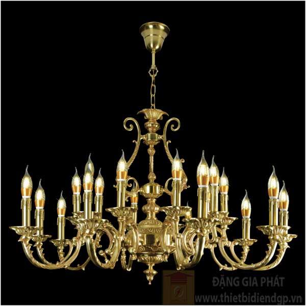 Đèn chùm đồng Ø1000*H600+450, E14*20