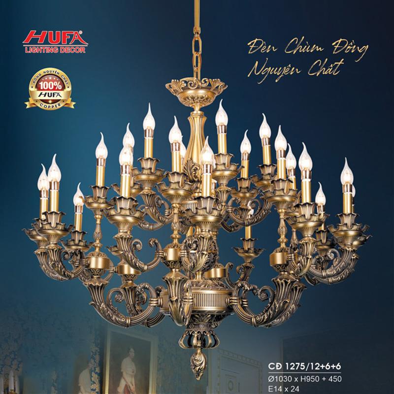 Đèn chùm đồng Hufa Ø1030*H600+450, E14*17
