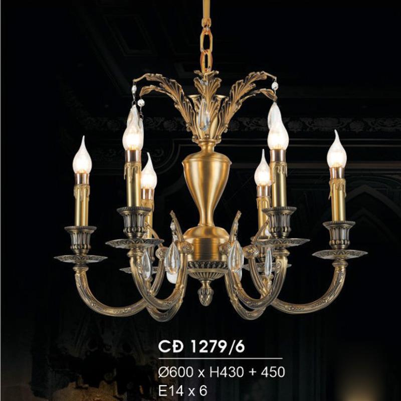 Đèn chùm đồng Hufa Ø600*H430+450, E14*6