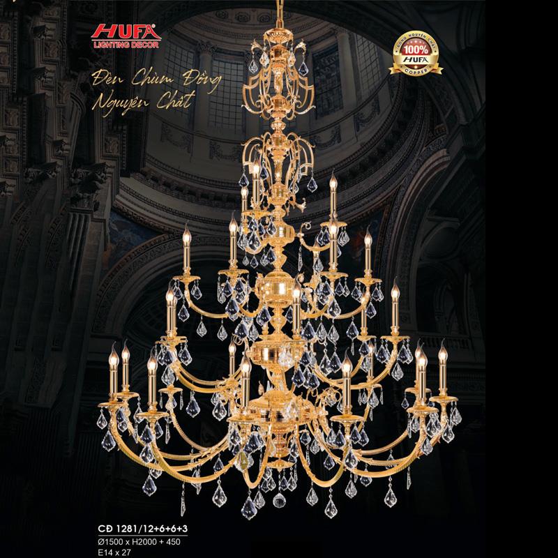 Đèn chùm đồng Hufa Ø1500*H2000+450, E14*27
