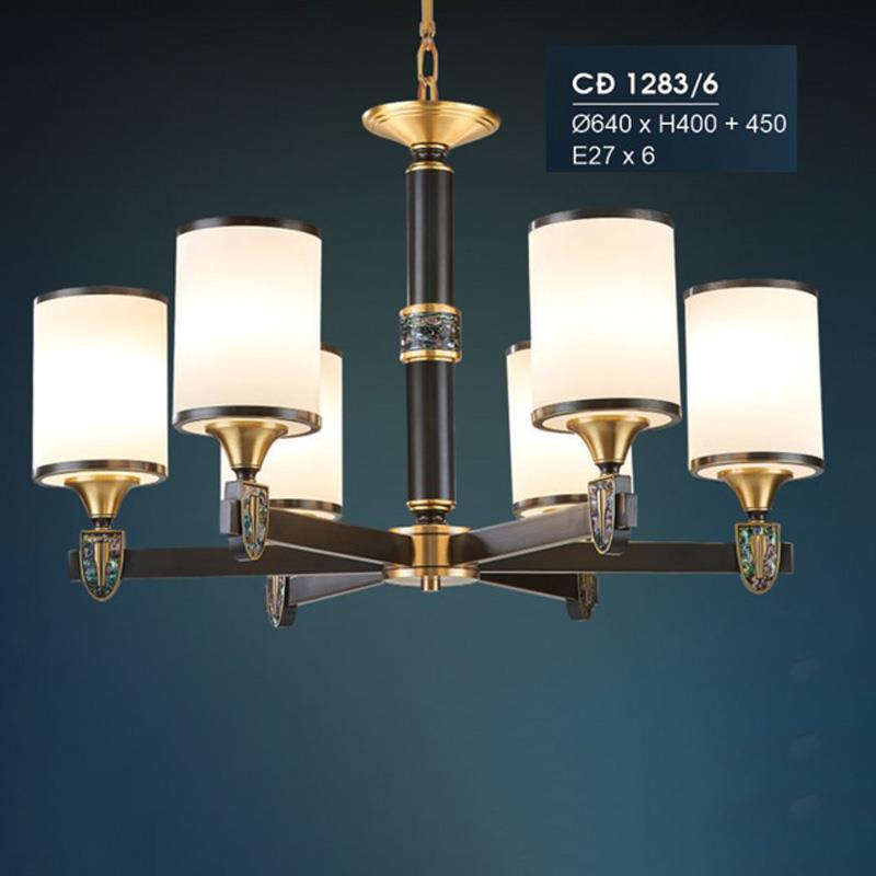 Đèn chùm đồng Hufa Ø640*H400+450, E14*6