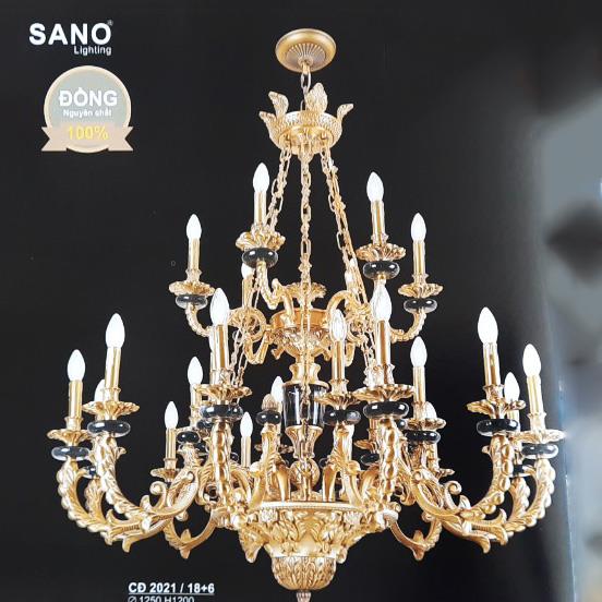 Đèn chùm đồng Sano Ø1250*H1200mm, E14*L24