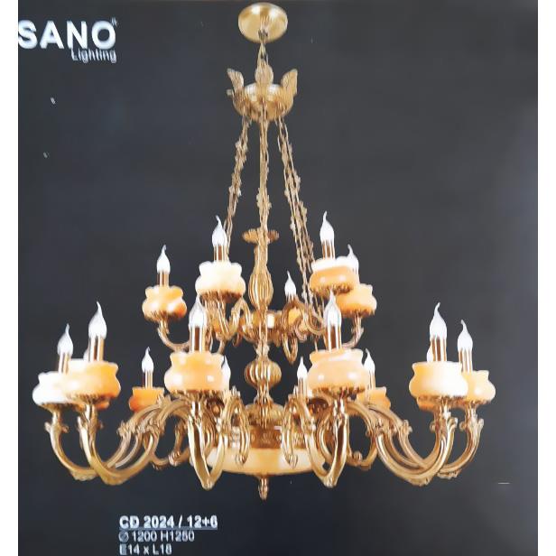 Đèn chùm đồng Sano Ø1200*H1250mm, E14*L18