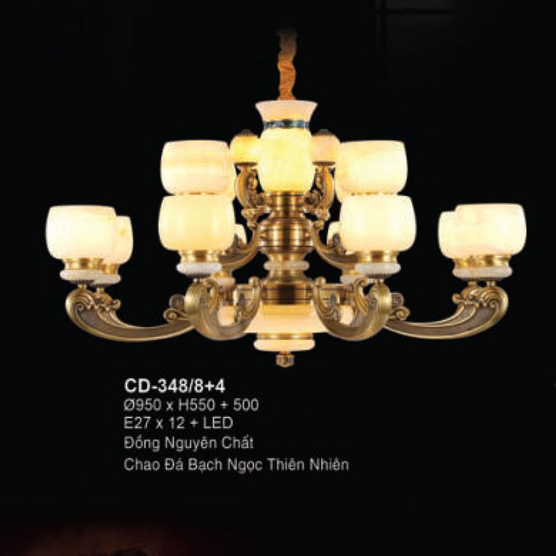 Đèn chùm đồng Ø950*H550+500 - E27*12+LED đồng nguyên chất