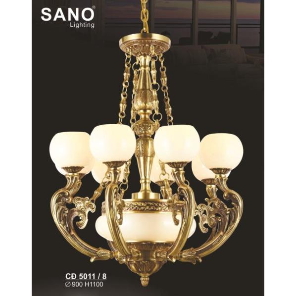 Đèn chùm đồng Sano Ø900*H1100, E14*L8
