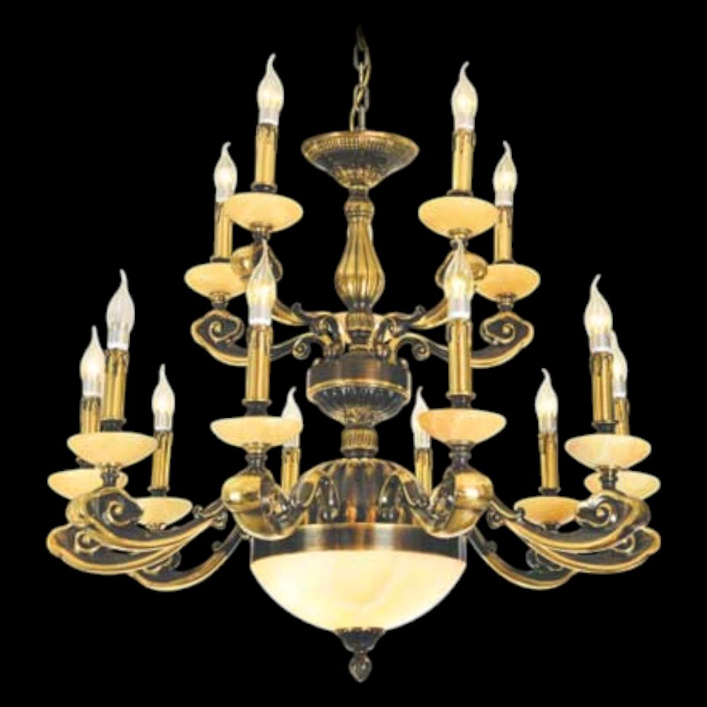 Đèn Chùm Đồng Nến Ø880 x H900