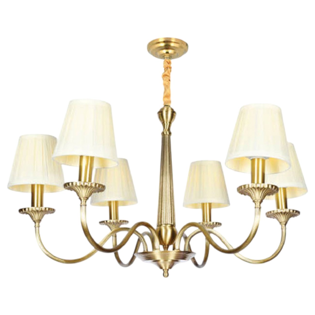 Đèn chùm đồng Andora CĐ-8205/6 Ø750*H450 + 500 E14*6