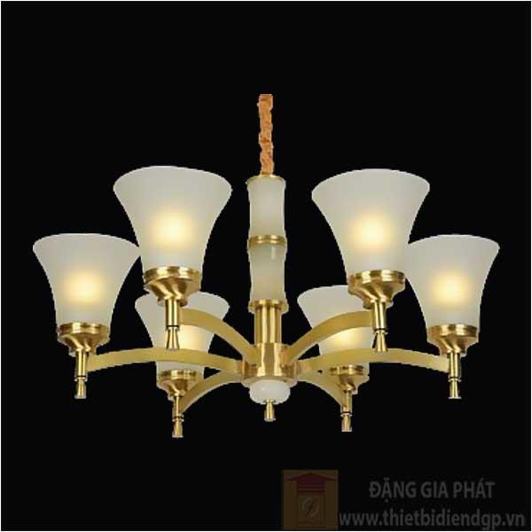 Đèn chùm đồng Ø820*H400+450, E27*6