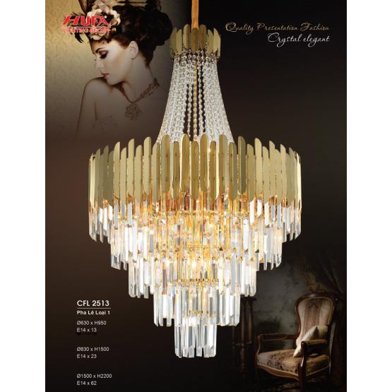 Đèn chùm pha lê Ø1500*H2200, E14*62