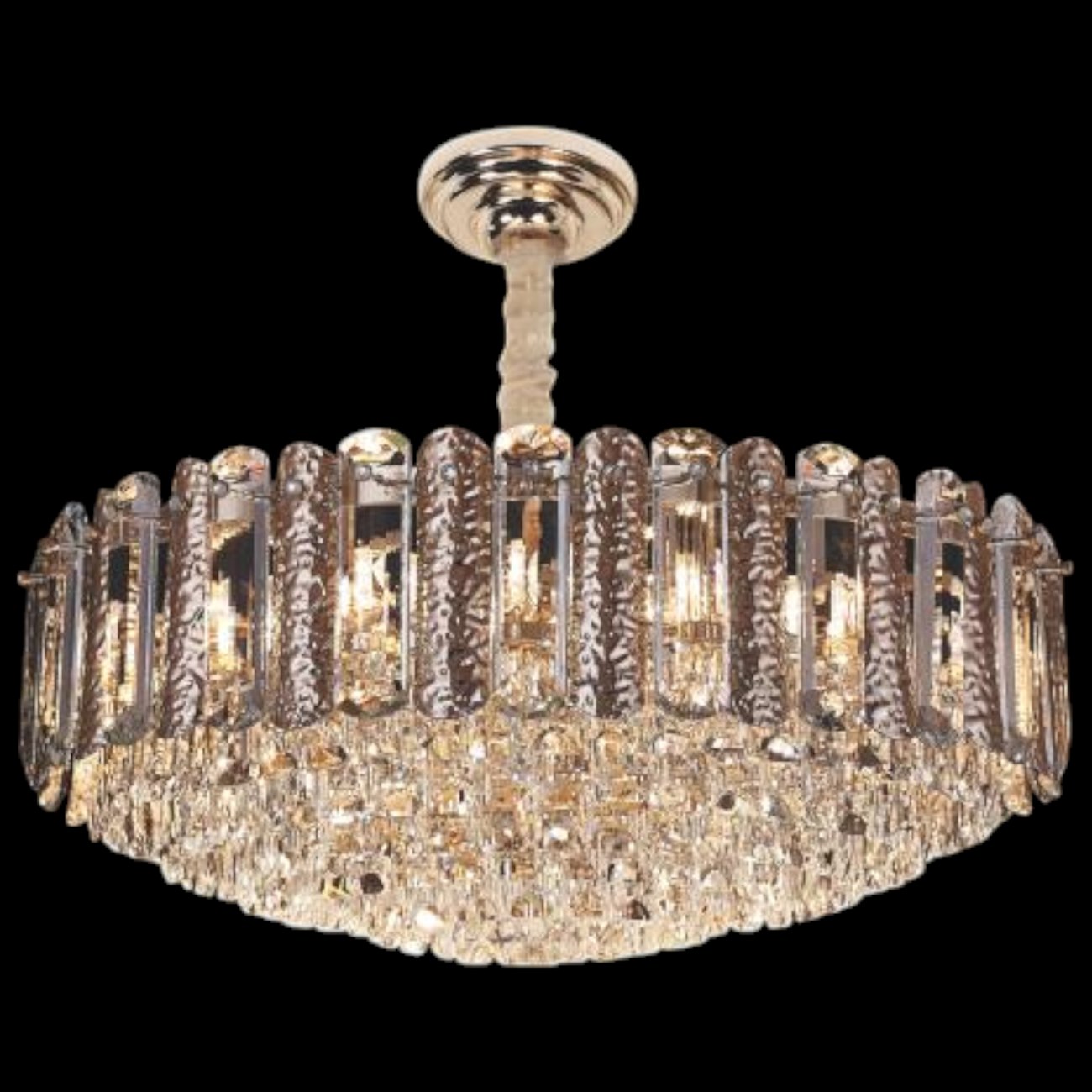 Đèn chùm pha lê euroto Ø800 x H260 -E14*20 - Pha Lê K9