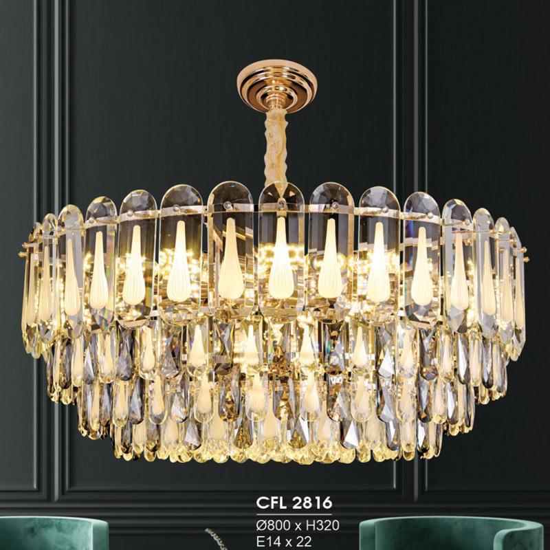 Đèn chùm pha lê Hufa Ø800*H320 - E14*22