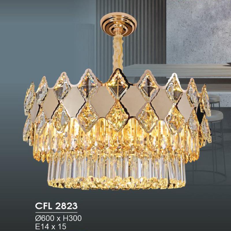 Đèn chùm pha lê Hufa Ø600*H300 - E14*15