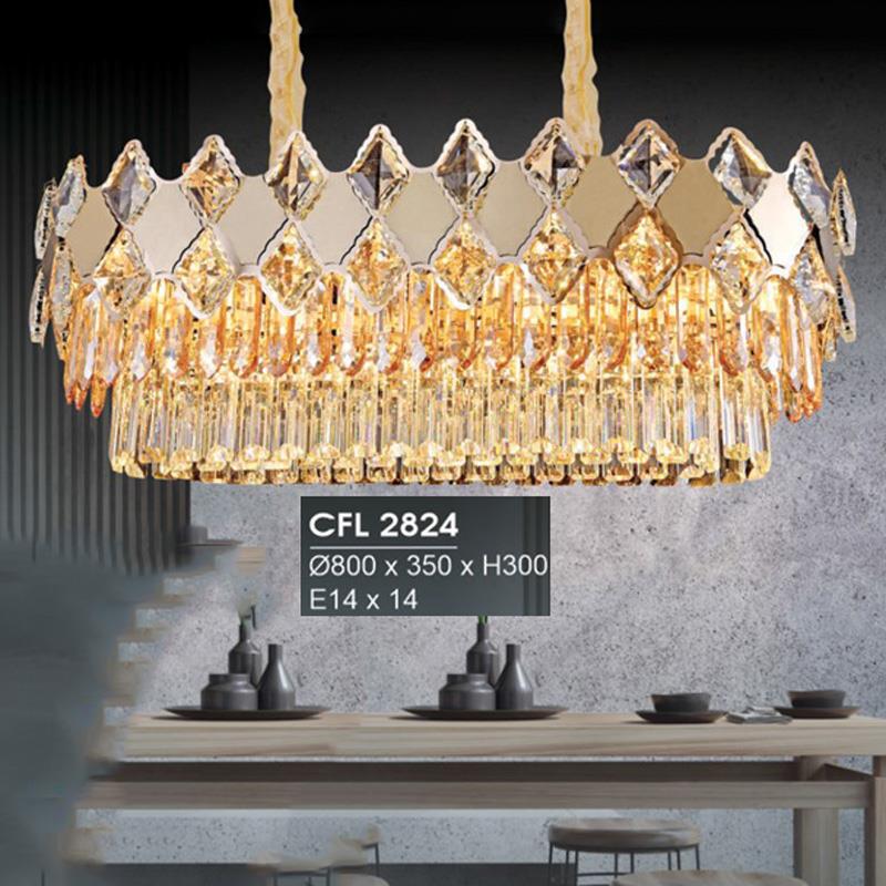 Đèn chùm pha lê Hufa Ø800*350*300 - E14*14
