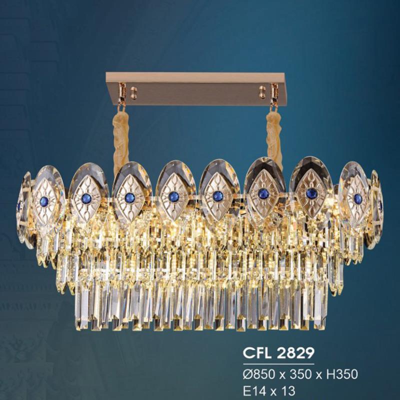Đèn chùm pha lê Hufa Ø850*350*H350 - E14*13