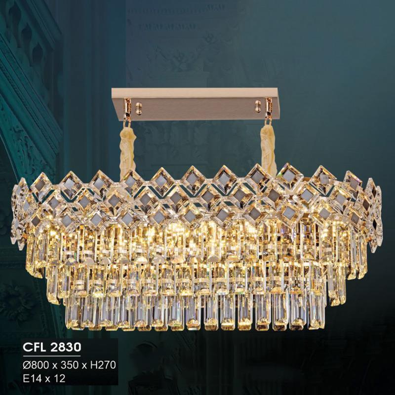 Đèn chùm pha lê Hufa Ø800*350*H270 - E14*12