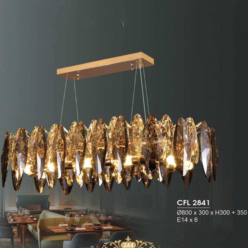 Đèn chùm pha lê Hufa Ø800*300*H300 + 350 - E14*6